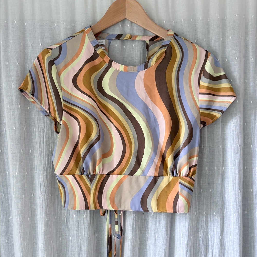Urban Outfitters Wavy Multicolor Crop Top